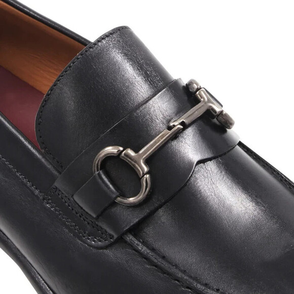 Bruno Magli Alessandro Bit Loafer Men\'s US 9.5 Black Leather Almond Toe ZAP558 main image 6